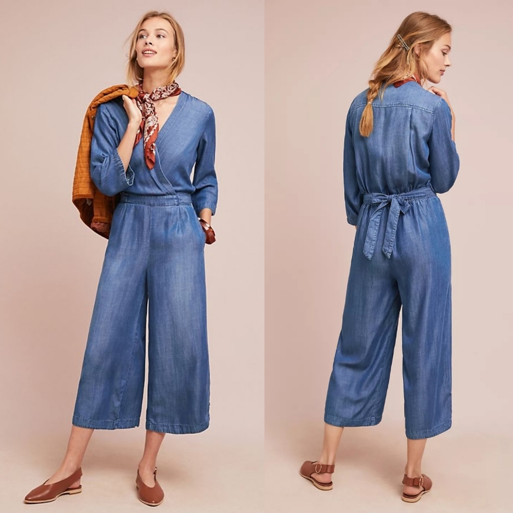 Anthropologie Cloth & Stone Belted Jumpsuit Small
